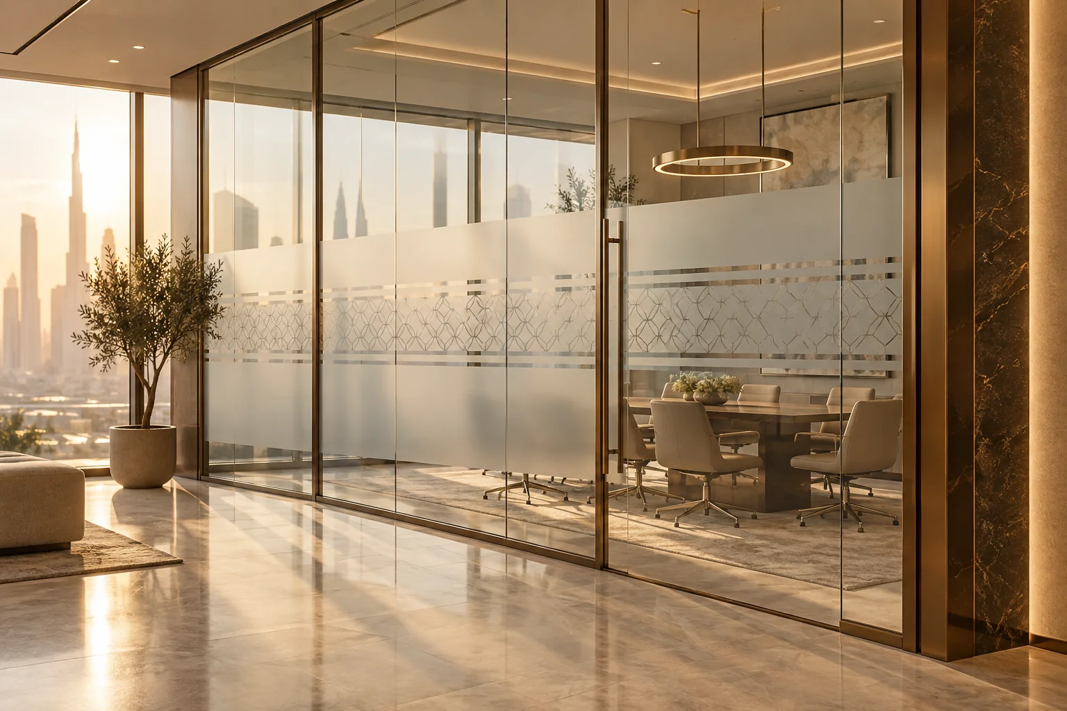 Luxury interior concept for Frosted Glass Film